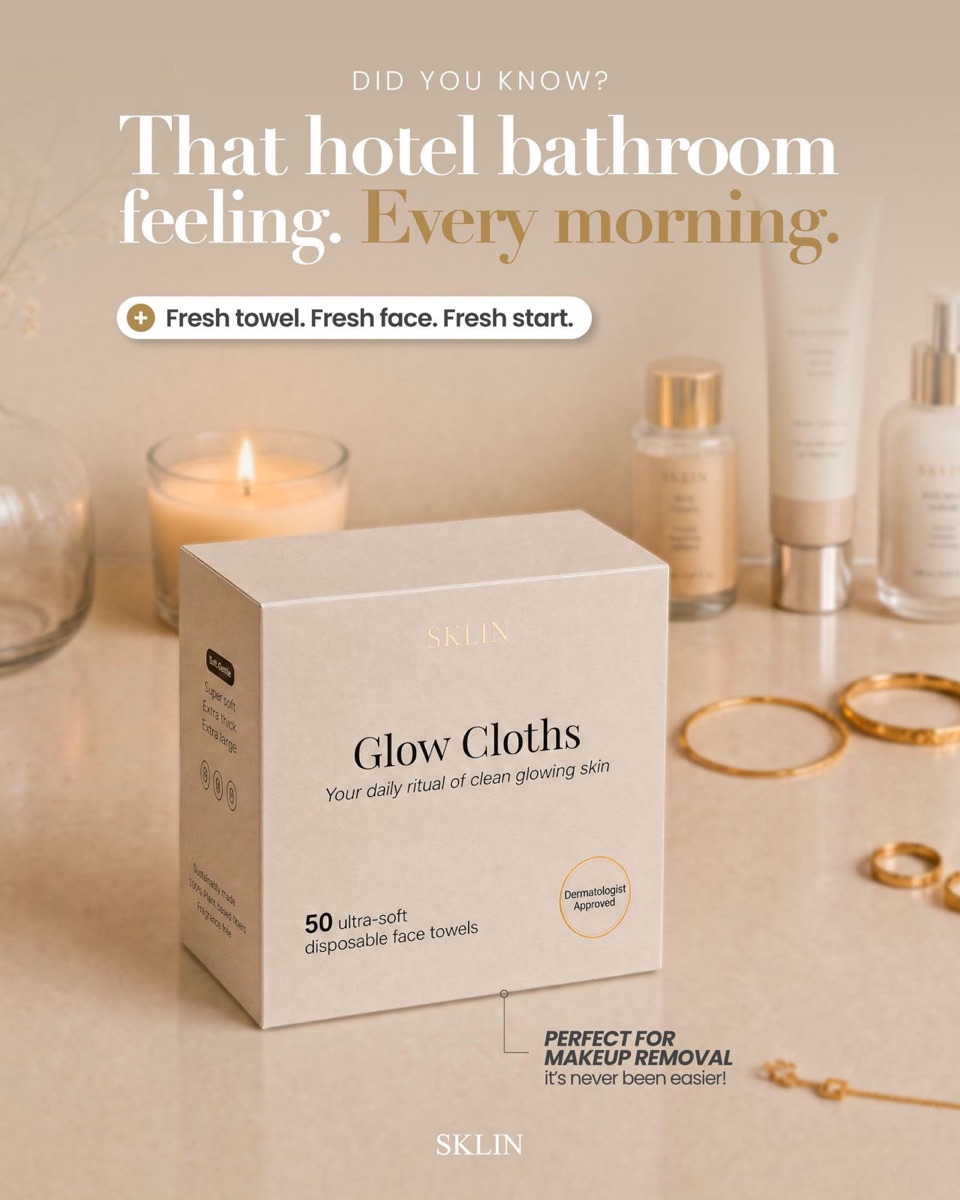 SKLIN Glow Cloths advert by StudioLK